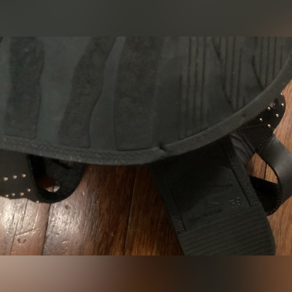 McQ by Alexander McQueen black studded Espadrille Sandal - Picture 7 of 7